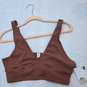 New with tag, Brown Crop top size Large